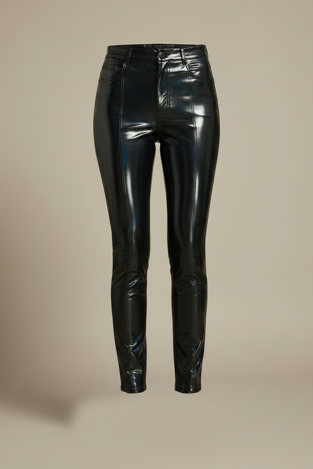 Pantalon Latex Noir Femme - Simili cuir - vue 3