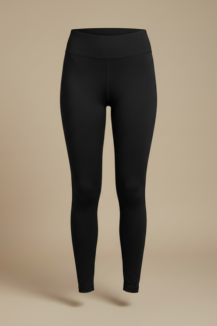 Pantalon Noir Legging Yoga Taille Haute Moulant - Polyester - vue 3