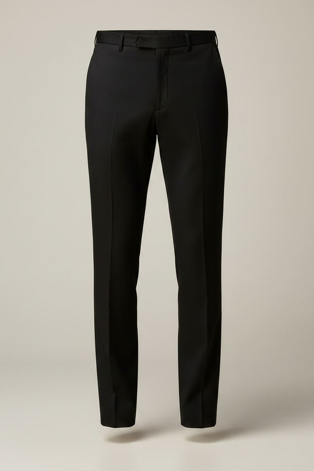 Pantalon Noir Homme Classique Habillé Élégant - Gabardine - vue 3