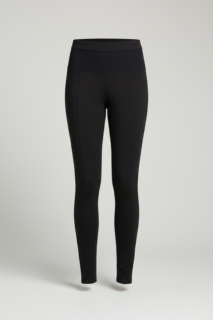 Pantalon Noir Moulant, Taille Haute, Stretch, Confortable - Maille - vue 3