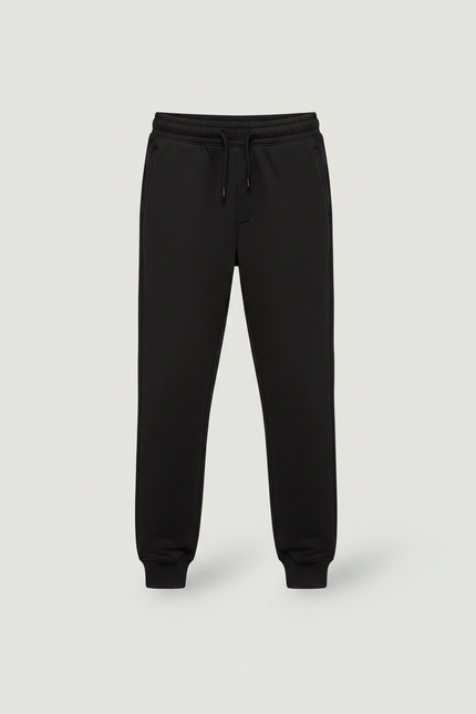 Pantalon Noir Jogging Garçon Coton Décontracté Confortable - Molleton - vue 3