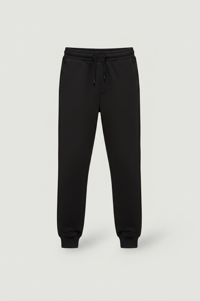 Pantalon Noir Jogging Garçon Coton Décontracté Confortable - Molleton - vue 3