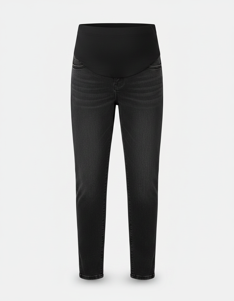 Pantalon Noir Maternité Jean Denim Confortable