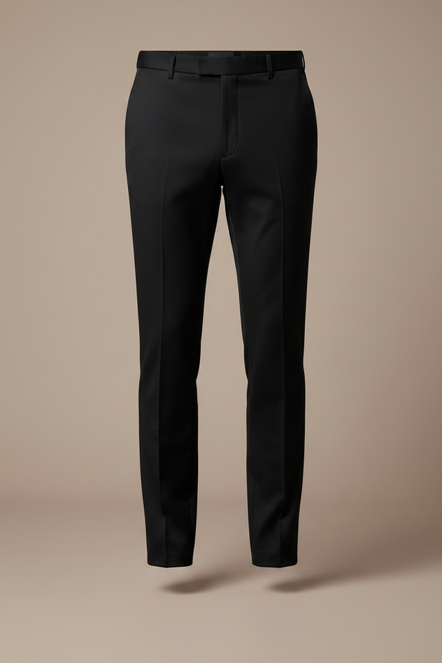 Pantalon Noir Slim Habillé Élégant Homme - Gabardine - vue 3