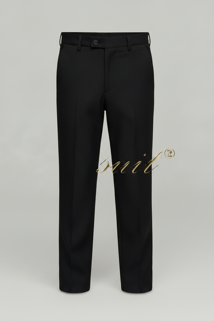 Pantalon Noir Garçon Classique Élégant Droit Formel - Gabardine - vue 3