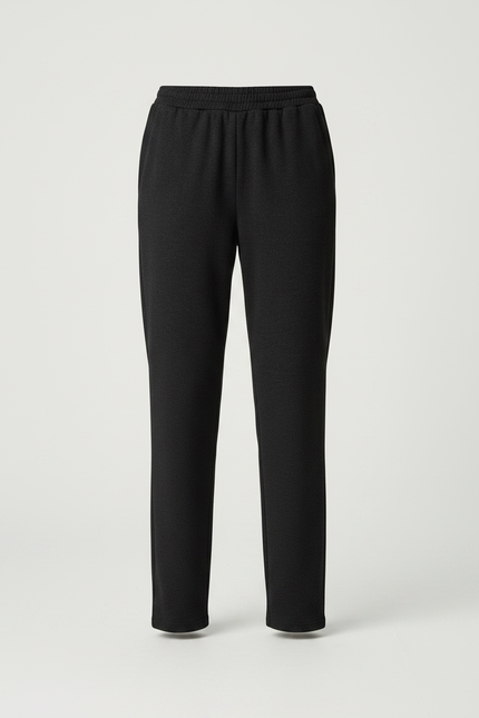 Pantalon Flanelle Noir Femme - Laine - vue 3