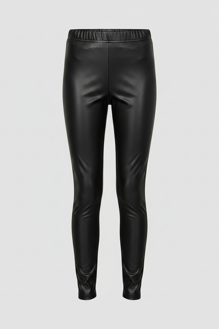 Pantalon Noir Similicuir Fille Moulant Hiver - Simili cuir - vue 3