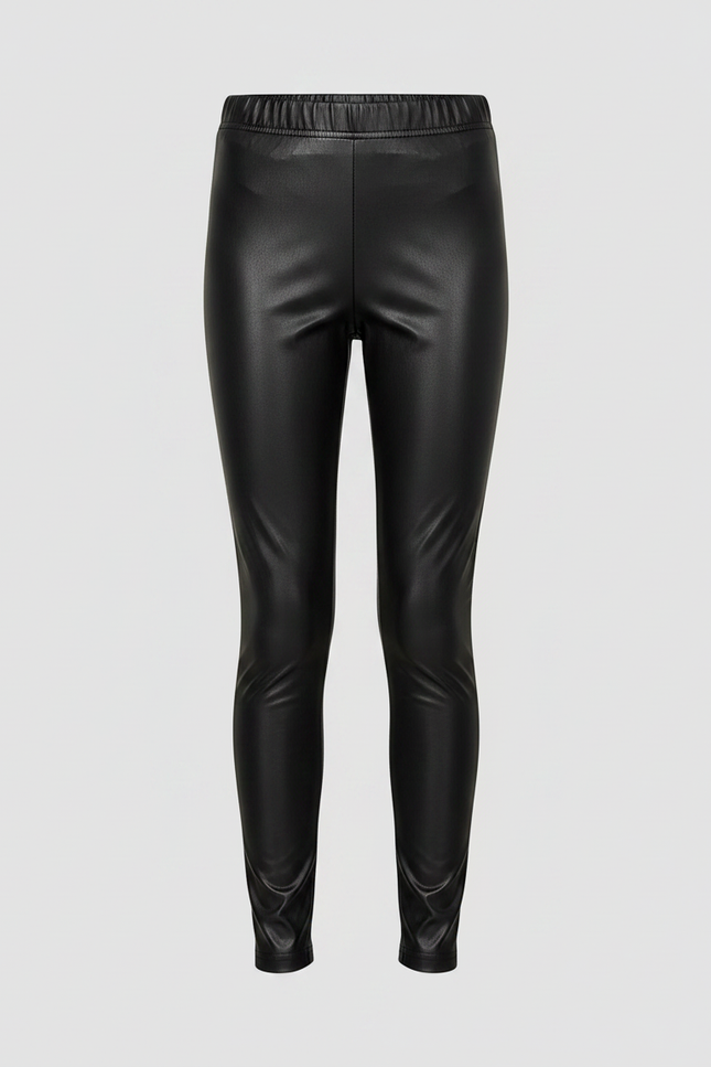 Pantalon Noir Similicuir Fille Moulant Hiver - Simili cuir - vue 3