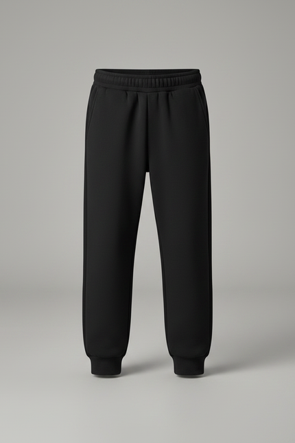 Pantalon Noir Garçon Sport Décontracté Imprimé - Molleton - vue 3