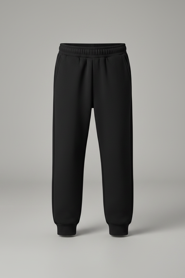 Pantalon Noir Garçon Sport Décontracté Imprimé - Molleton - vue 3