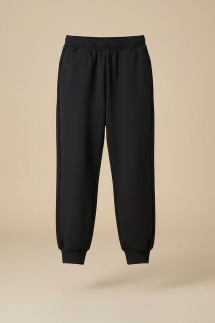 Pantalon Noir Ample Molletonné Confortable Enfant - vue 3