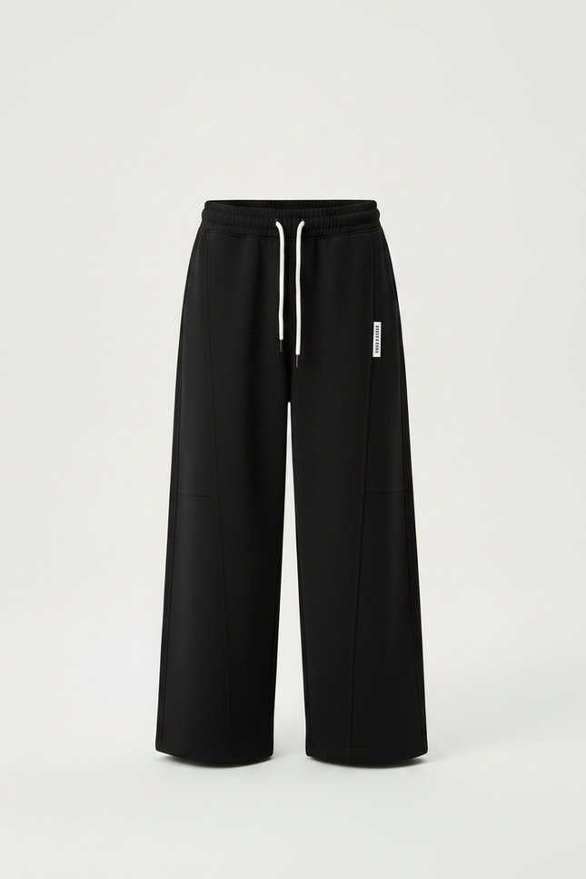 Pantalon Coupe Droite Noir - Molleton - vue 3