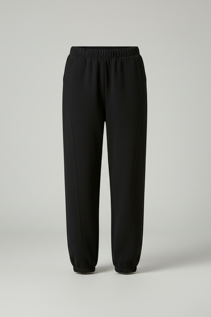 Pantalon Baggy Femme Noir - Molleton - vue 3
