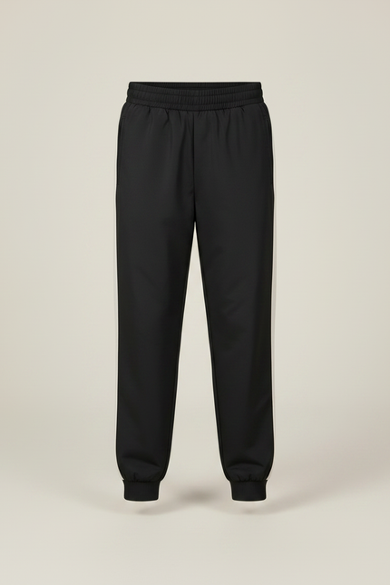Pantalon Noir Jogging Rayures Blanches Enfant - Polyester - vue 3