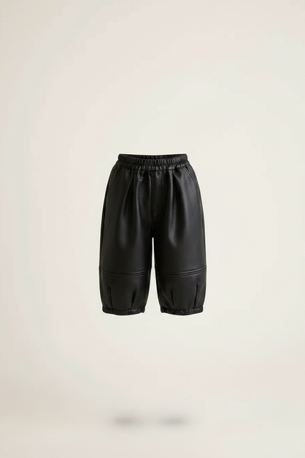 Pantalon Noir Similicuir Ample Hiver Enfant - Simili cuir - vue 3