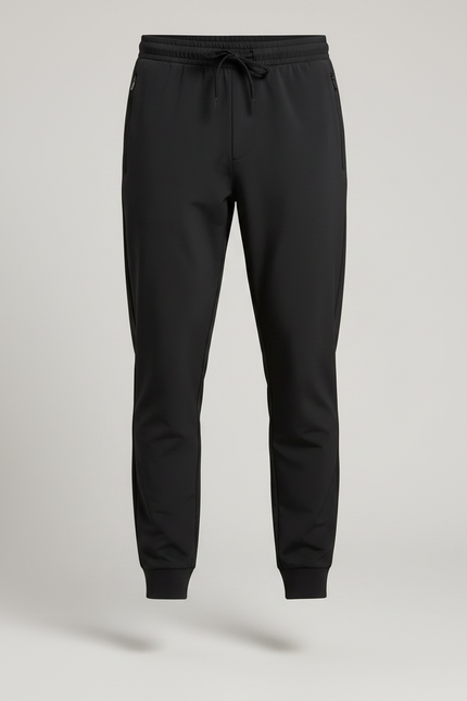 Pantalon Noir Jogger Cordon Sport Décontracté Homme - Polyester - vue 3