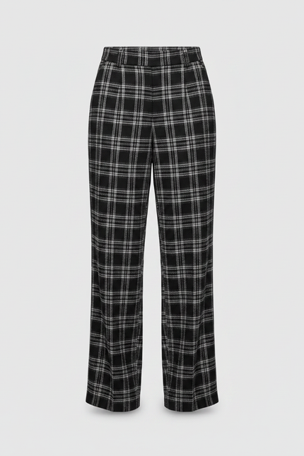 Pantalon Carreaux Noir - Laine - vue 3