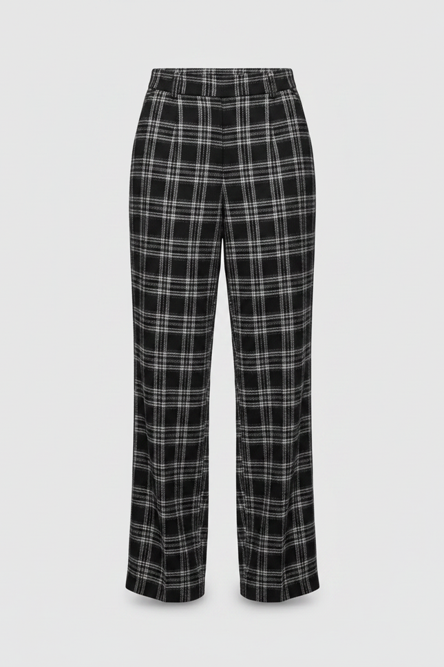 Pantalon Carreaux Noir - Laine - vue 3