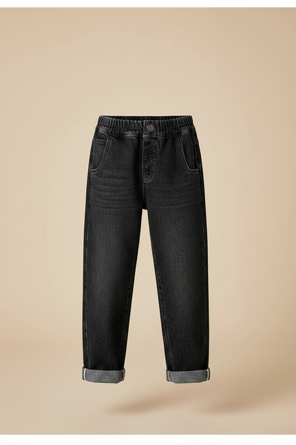 Pantalon Noir Harem Denim Enfant Décontracté Ample - Jean - vue 3