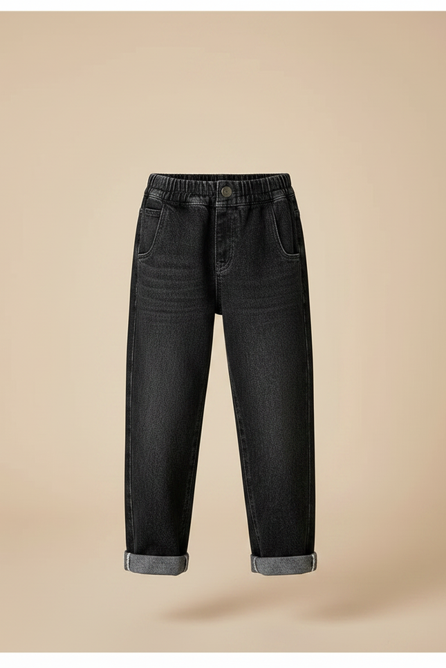 Pantalon Noir Harem Denim Enfant Décontracté Ample - Jean - vue 3