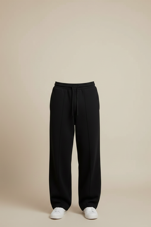 Pantalon Noir Ample Décontracté Homme Sport - Molleton - vue 3