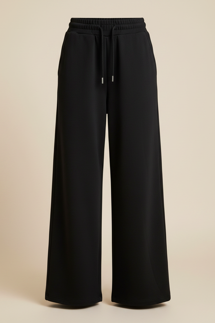 Pantalon Noir Ample Fluide Décontracté Fille - Molleton - vue 3