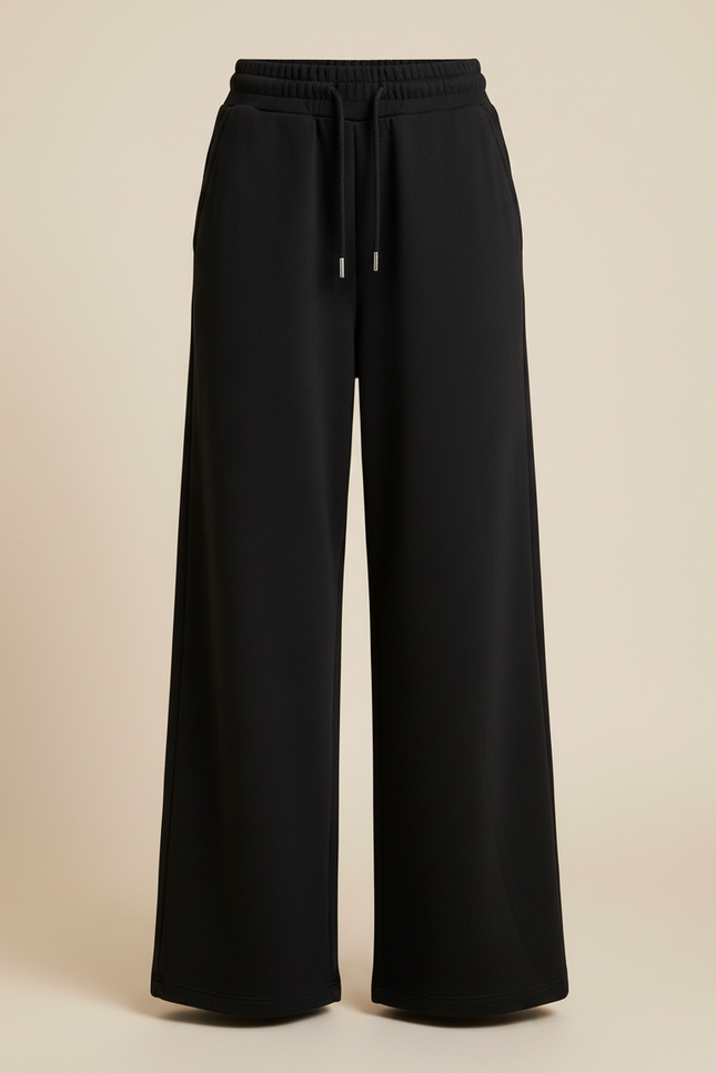 Pantalon Noir Ample Fluide Décontracté Fille - Molleton - vue 3