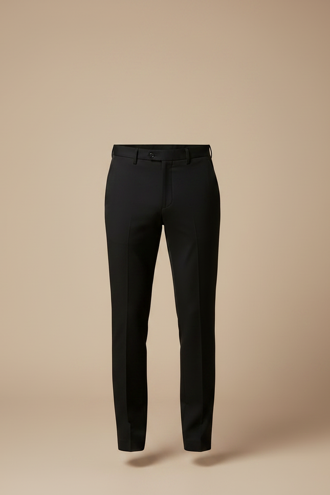 Pantalon Noir Slim Élégant Formel Homme - Gabardine - vue 3