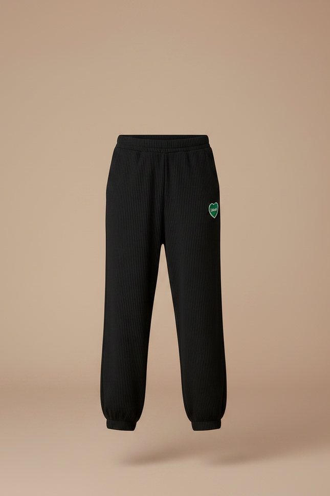 Pantalon Noir Côtelé Ample Décontracté Enfant - Cordé - vue 3