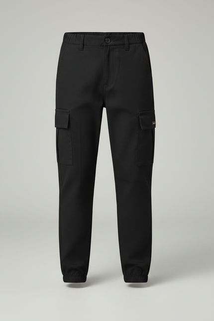 Pantalon Noir Poche - Toile - vue 3