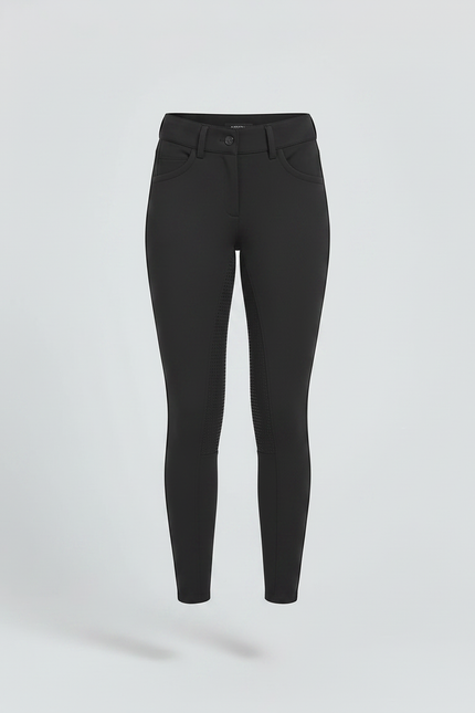 Pantalon Noir Équitation Silicone Ajusté Femme - Polyester - vue 3