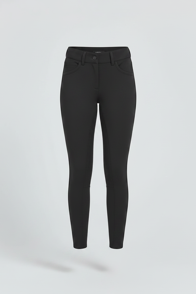 Pantalon Noir Équitation Silicone Ajusté Femme - Polyester - vue 3