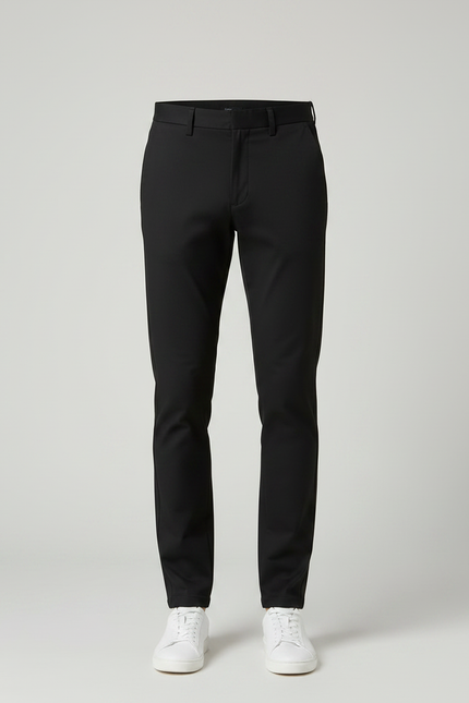 Pantalon Noir Slim Élégant Stretch Classique Homme - Polyester - vue 3