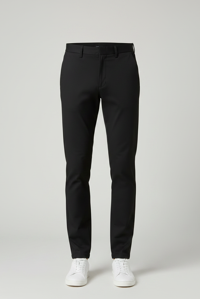 Pantalon Noir Slim Élégant Stretch Classique Homme - Polyester - vue 3