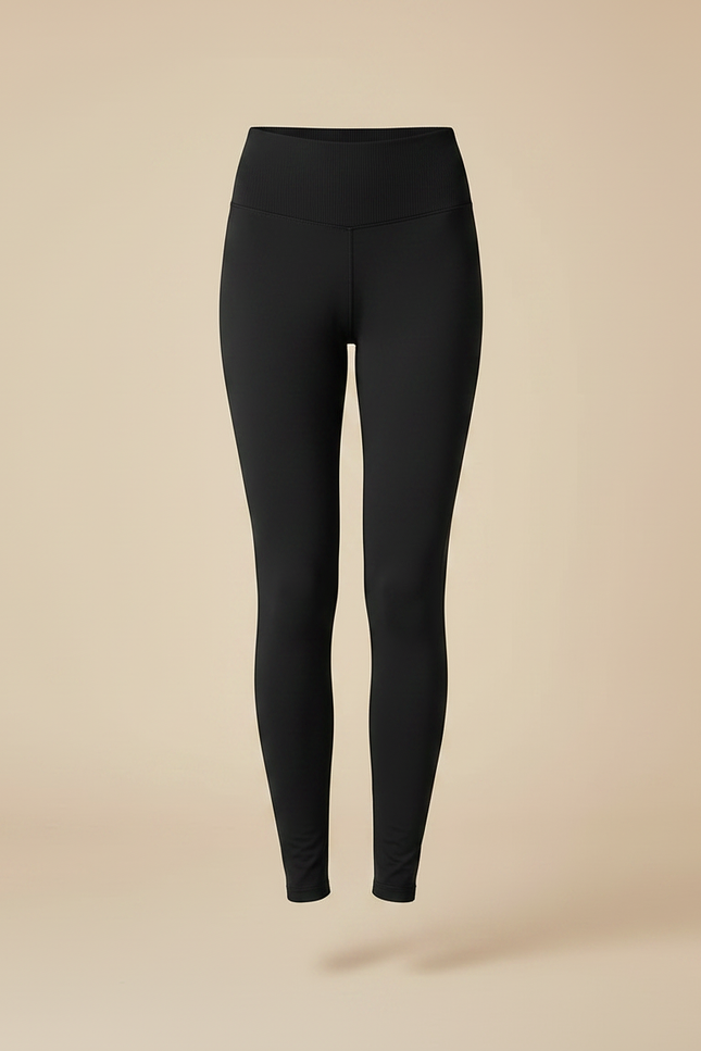 Pantalon Noir Legging Taille Haute Sculptant Confortable - Polyester - vue 3