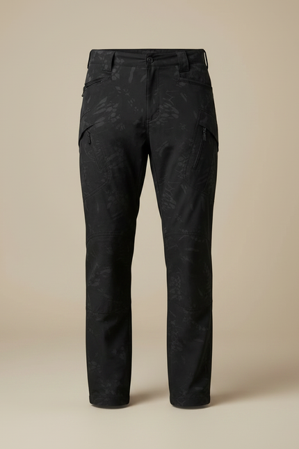 Pantalon Commando Noir - Imprimé Toile - vue 3