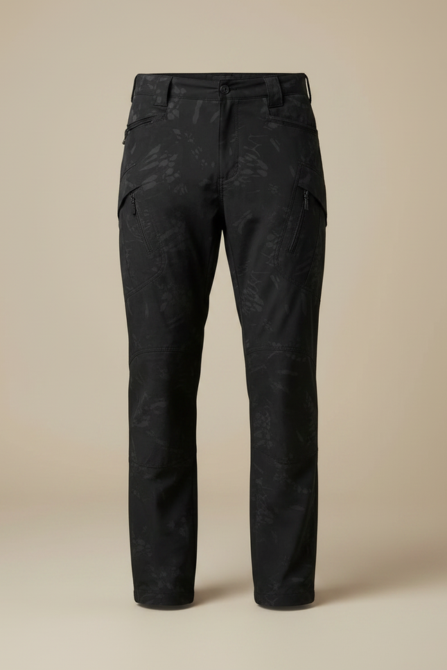 Pantalon Commando Noir - Imprimé Toile - vue 3