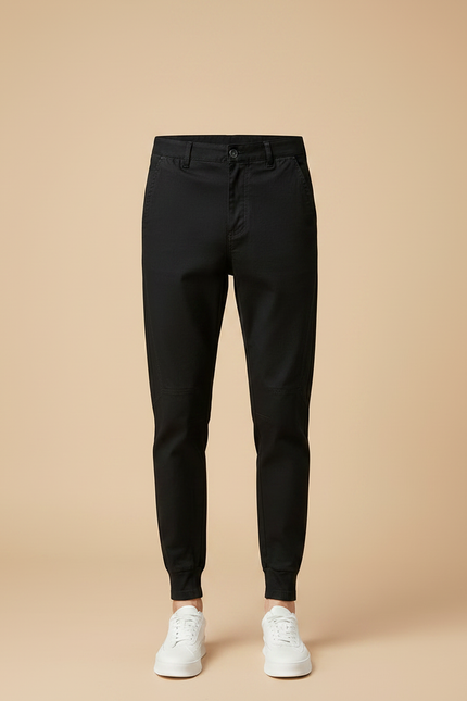 Pantalon Court Noir Homme - Gabardine - vue 3