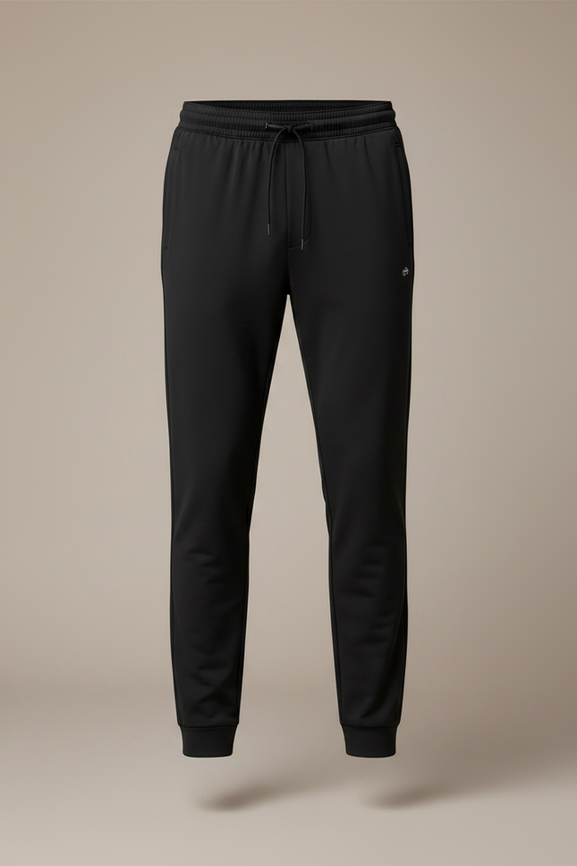 Pantalon Noir Homme Sportif Ajusté Décontracté Fluide - Polyester - vue 3