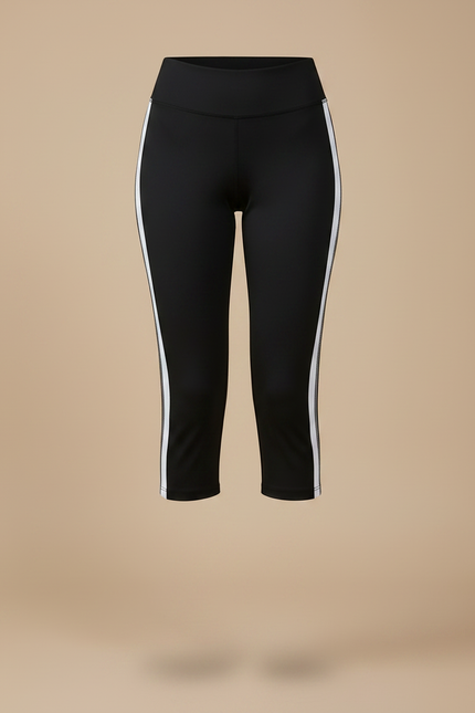 Pantalon Noir Capri Yoga Fitness Sport Femme - Polyester - vue 3