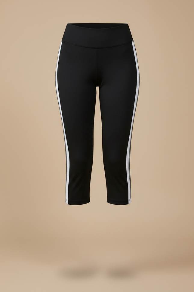 Pantalon Noir Capri Yoga Fitness Sport Femme - Polyester - vue 3