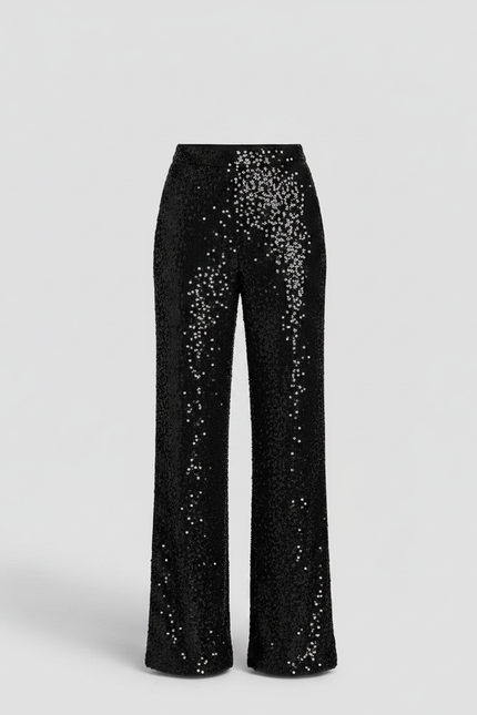 Pantalon Noir Paillettes - Polyester - vue 3