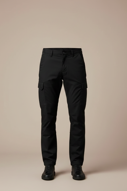 Pantalon Noir Cargo Homme Décontracté Poches Multiples - Toile - vue 3