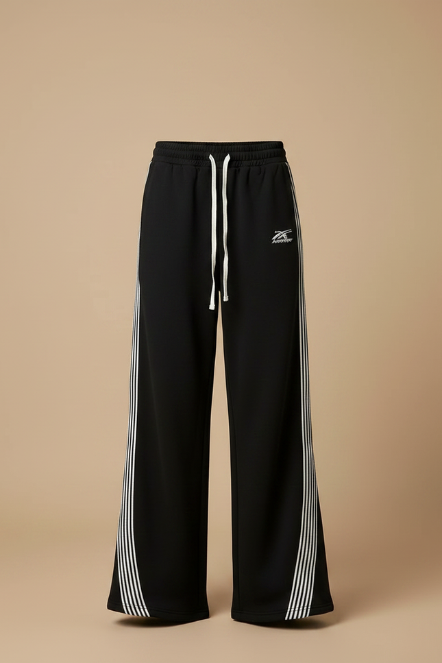 Pantalon Fluide Femme Noir Et Blanc - Molleton - vue 3