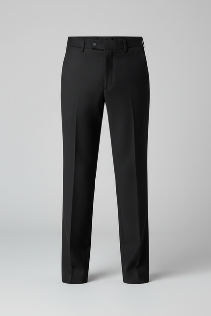 Pantalon Noir Droit Garçon Formel Élégant Classique - Gabardine - vue 3