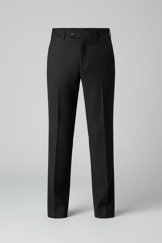Pantalon Noir Droit Garçon Formel Élégant Classique - Gabardine - vue 3