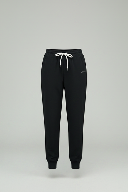 Pantalon Noir Fluide Confortable Sport Jogging Femme - Polyester - vue 3