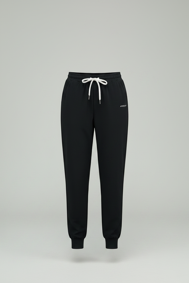 Pantalon Noir Fluide Confortable Sport Jogging Femme - Polyester - vue 3