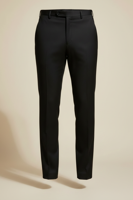 Pantalon Noir Homme Habillé Slim Élégant Formel - Gabardine - vue 3