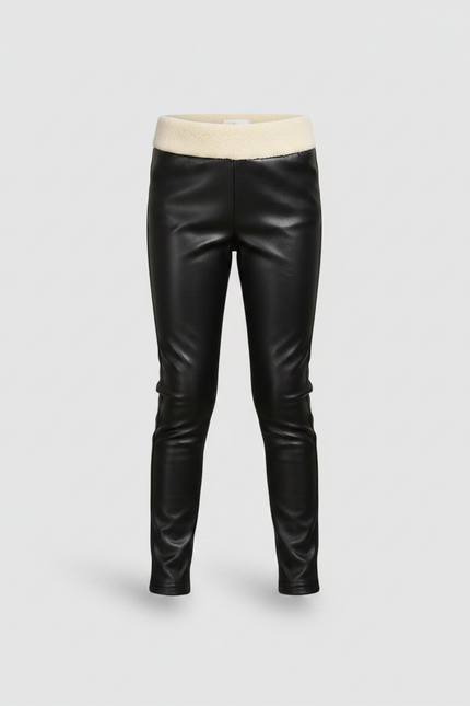 Pantalon Noir Ciré - Simili cuir - vue 3